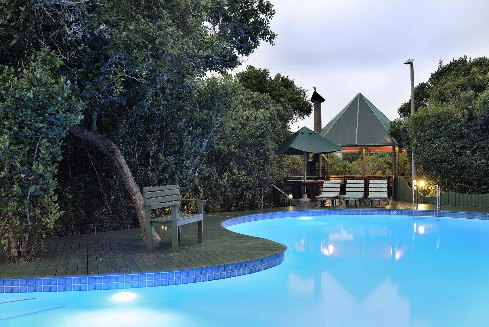 Wilderness Dunes — resort pool among coastal trees